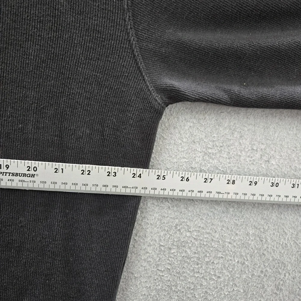 Chaps Ralph Lauren Men Sweater L/G Black Zipper Long Sleeve Logo